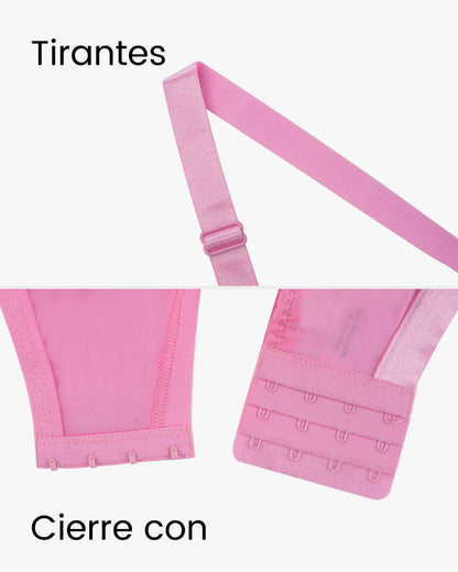 Sujeta Senos de Encaje con Cobertura Total y Efecto Minimizador