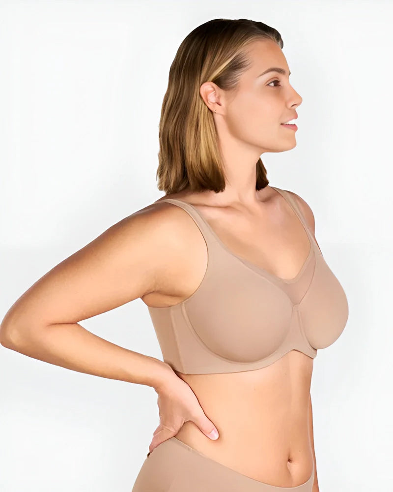 Brasier Reductor con Aro, Cobertura Total con Tirantes Anchos y Espalda Alisadora