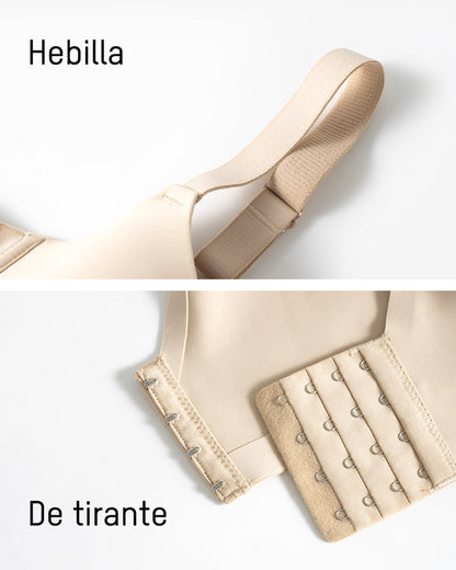 Sujetador Push-Up con Escote Profundo y Alisado de Espalda