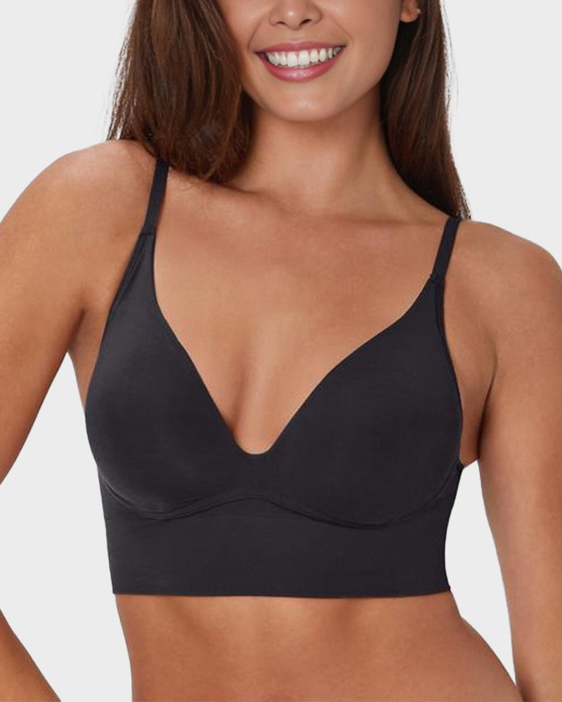 Bralette sin Aros con Realce de Escote Profundo