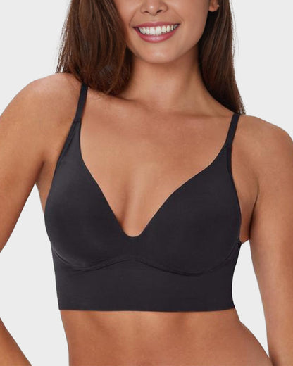Bralette sin Aros con Realce de Escote Profundo